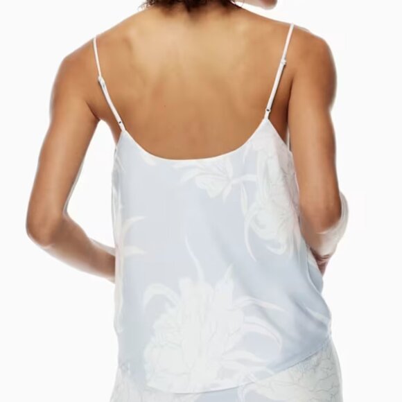 Aritzia Babaton Cowl-neck Blouse in colour Cement BL/Summer snow Size L - Picture 2 of 4